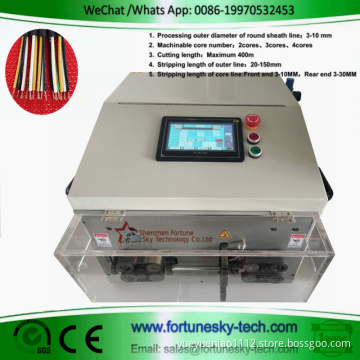 Automatic H05VV-F Multi Conductor Cable Stripping Machine